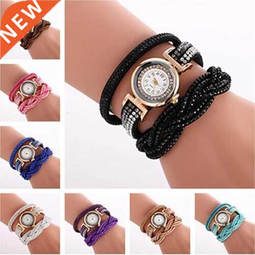 Diamond-encrusted hand chain watch bracelet watch girl