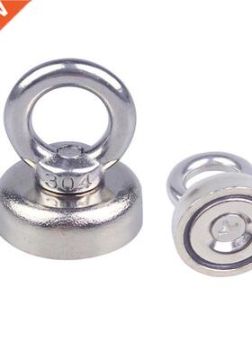 N52 Neodymium Magnet with Circular Eyebolt Rings 25x30mm For
