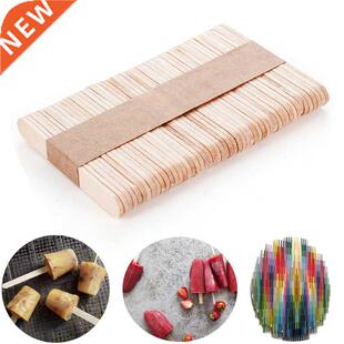 50pcs Wood Birch Ice Cream Sticks Wooden Popsicle Sticks
