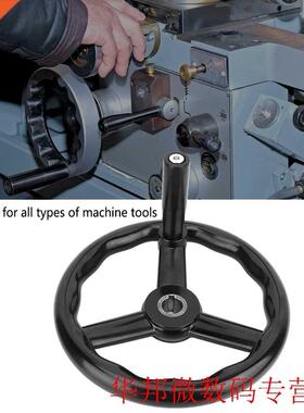 250*22mm Black Anti-slip  Spoked Lathe Handwheel with Handl