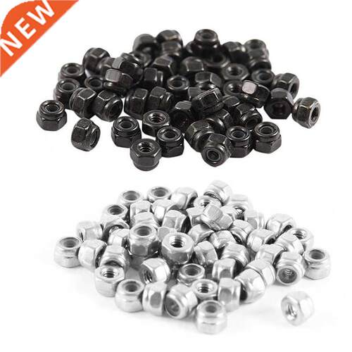 100 Pcs Nuts:50 Pcs M2 Zinc Plated Nylock Nylon Insert Hex L