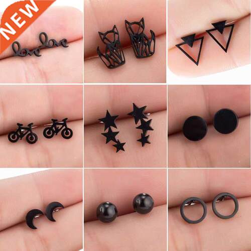 2021 Stainless Steel Earrings Geoemetric Women Men Hip hop B