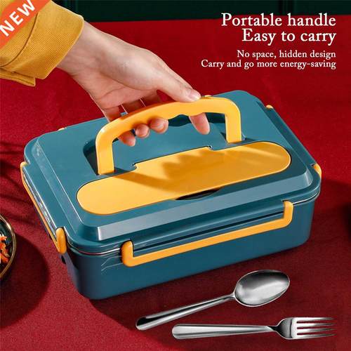 1.5L Stainless Steel Electric 2 In 1 Lunch Box with heating