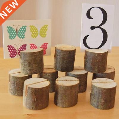 10pcs Wooden Table Decor Name Place Card Photo u Hder Natu