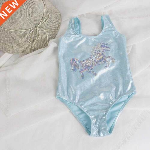 Unicorn Children Swimwear For Girls One Piece Children Swims