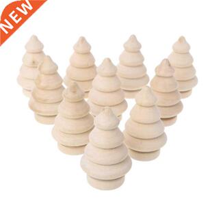 10Pcs Unfinished  Wood Peg Doll Christmas Tree Wedding Pa
