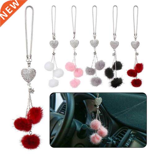 Fashion Diamond Car Accessorie Bling Hairball Pendant Auto R