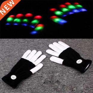 1pair Kid Adult LED Magic Glove Glow Light Up Finger发光手套