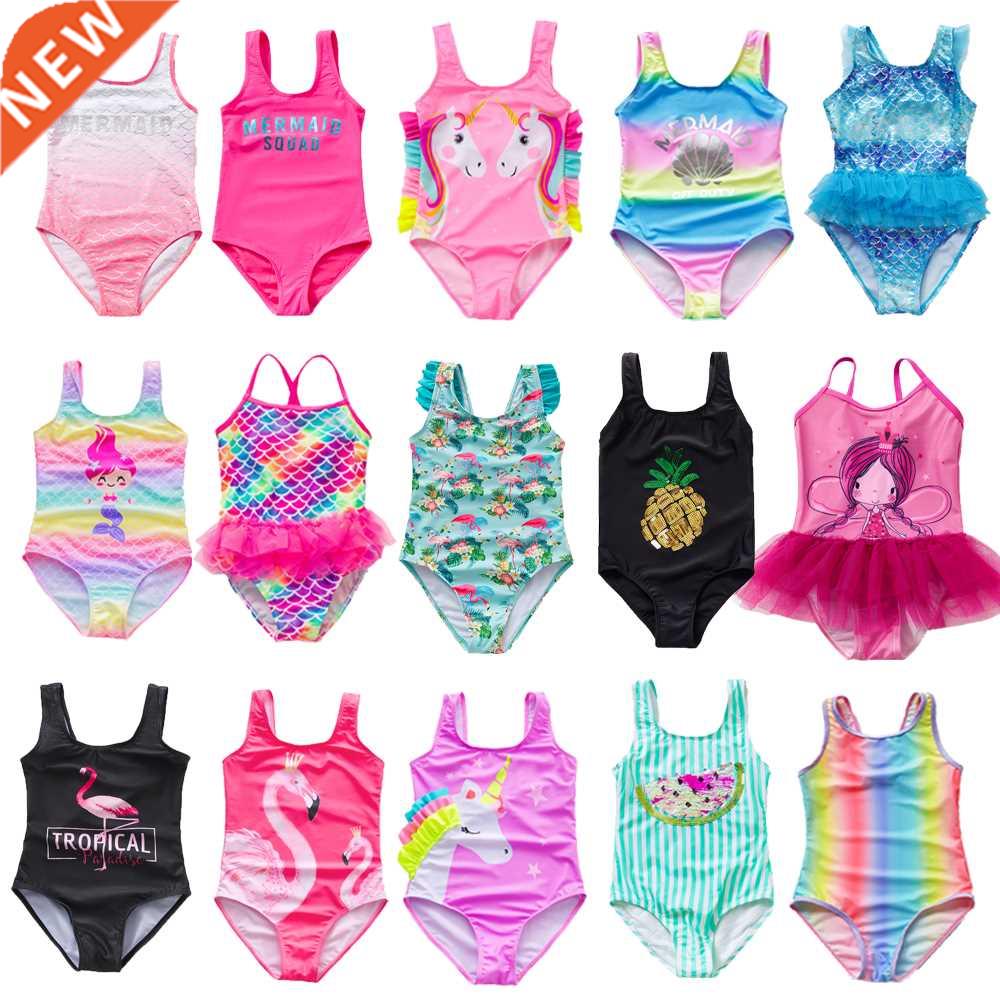 2-16years Girls Swimsuit One Piece Swimsuit 2021 Fashion Rai