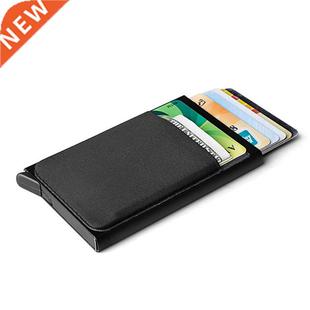 Slim Men Aluminum Wallet With Back Pouch ID Card Holder RFID