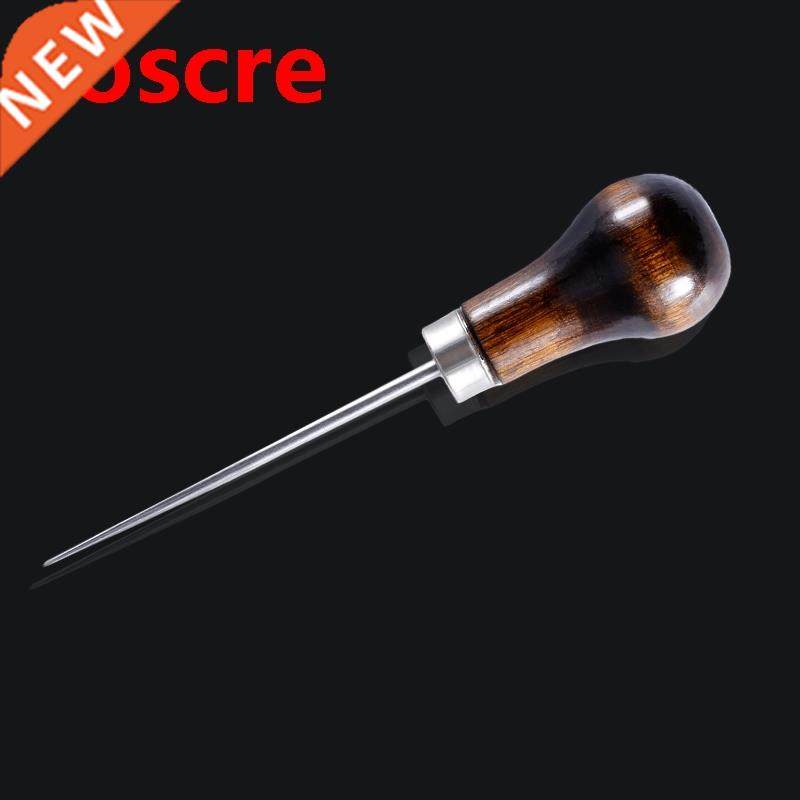1Pcs Professional Leather Wood Handle Awl Tools For Leather