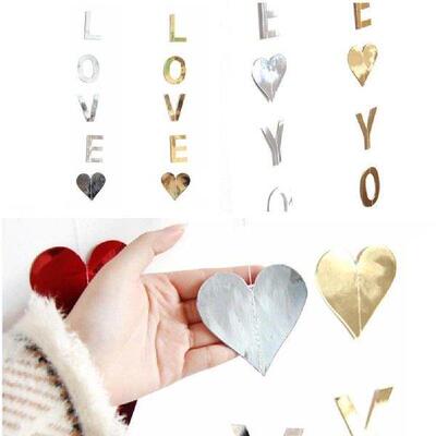 Love Heart Shape Latex Balloon Hanging Rose Bear Valentines