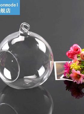 2 pcs 8cm Hanging Glass Flowers Plant Vase Terrarium Contain