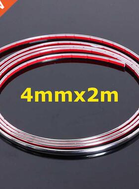 4mmx2m Car Chrome Styling Decoration Moulding Trim Strip Tap