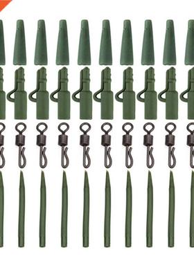 40PC Carp Fishing Accessories Lead Clip Quick Change Swivel