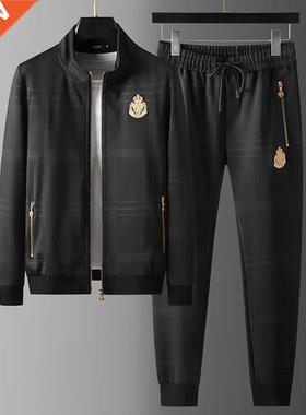 2021 European men's casual sports high-end cardigan