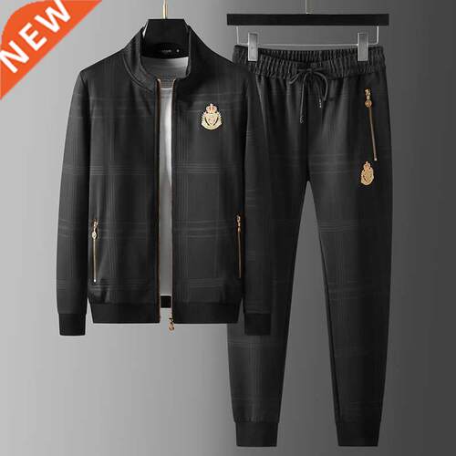 2021 European men's casual sports high-end cardigan