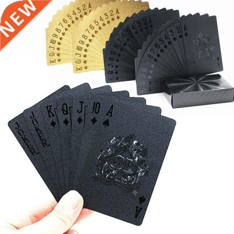 24K Gold Playing Cards Poker Game Deck Gold Foil Poker Set P-封面