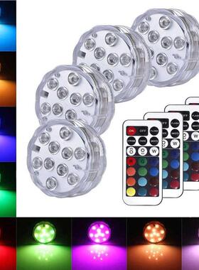 10leds RGB Submersible Light Underwater LED Night Light Swim