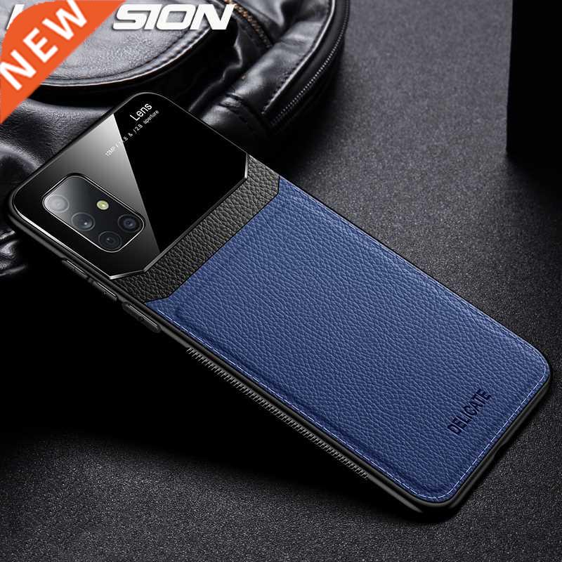 *KEYSION Shockproof Case for Samsung Galaxy A71 A51 Leather