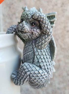 4pcs Resin Drgon Sculpture rt Sttue Lndscpe Lwn Figuri