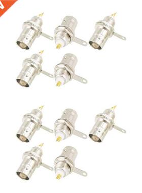 10x BNC Female Nut Bulkhead Solder RF Connector Adapters