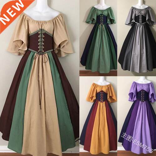 2021飞飞袖大喇叭中世纪宫廷连衣裙Medieval court dress dress