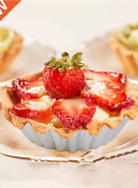 10Pcs Egg Tart Mallen Aluminium Cupcake Mold Herbruikbare