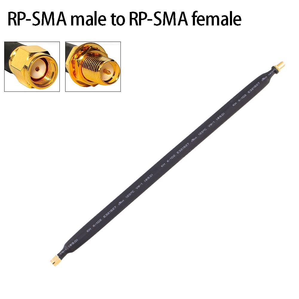 1-Pack Flat Coaxial Extension Pigtail 25cm For RP-SMA Male T