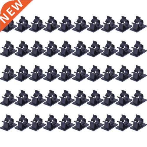 Adjuable Cable Clips Adhesive Nylon Wire Clamps Black 50 P