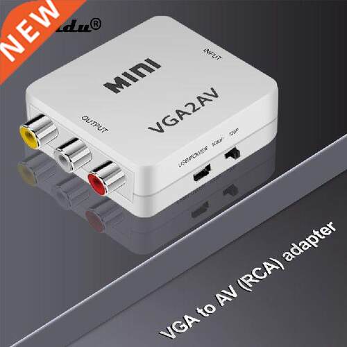 kebidu 1080P Mini VGA to AV RCA Converter with 3.5mm Audio