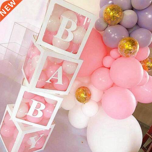 Baby Shower Decoration Boy Girl Transparent Balloon Box Fri