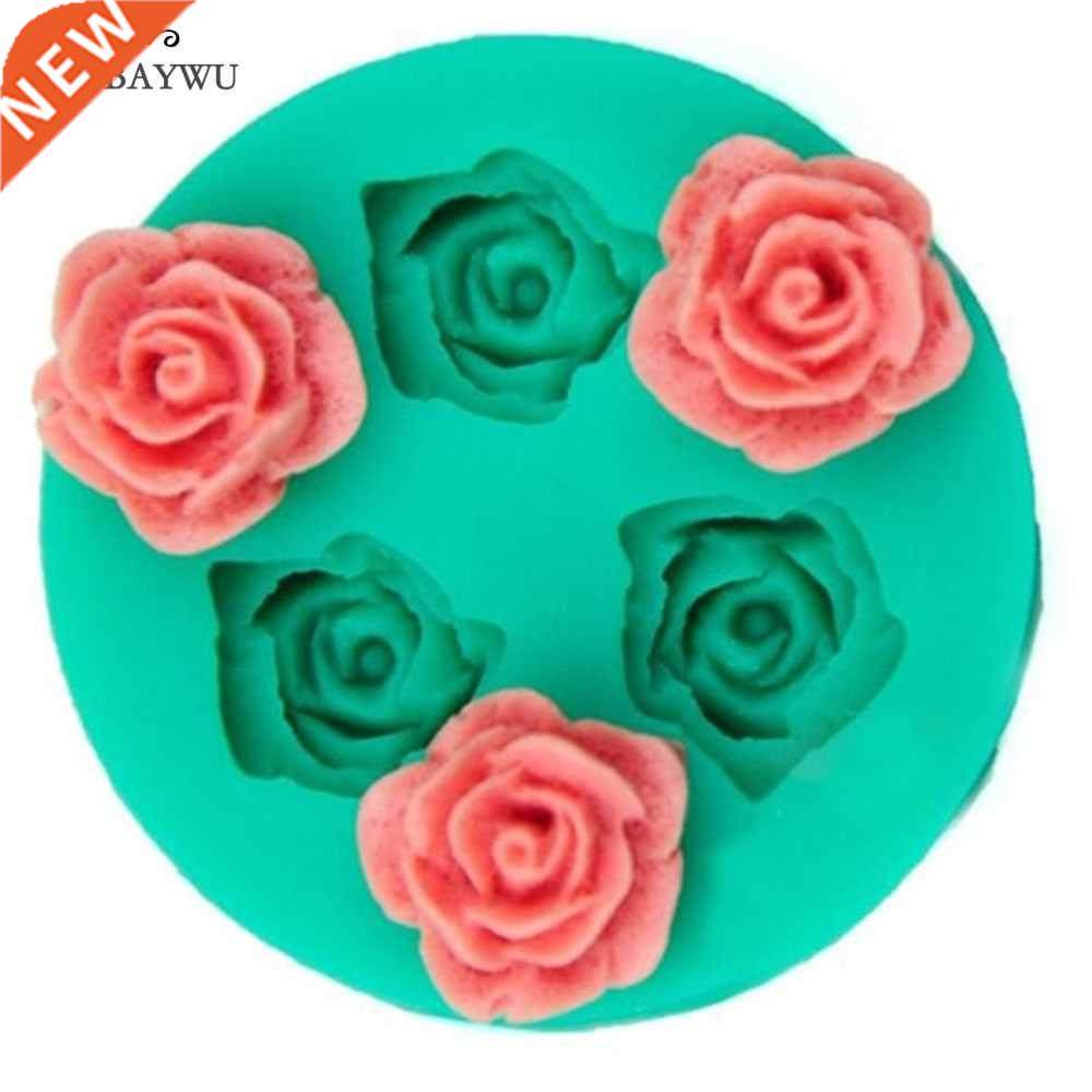 LINSBAYWU Mini 3D Food-grade Silicone Mold Rose Flower