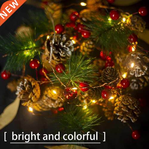 2M LED String Lights Christmas Pine Cone Lamp Remote