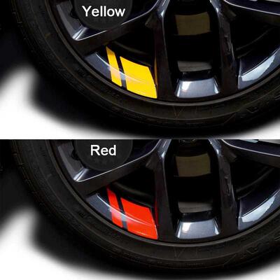 6Pcs Car Sticker Reflective Car Wheel Rim Vinyl Warning Stic