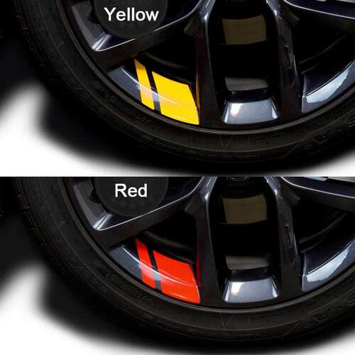 6Pcs Car Sticker Reflective Car Wheel Rim Vinyl Warning Stic