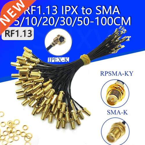 100Pcs SMA Connector Cable Female to uFL/u.FL/IPX/IPEX UFL t
