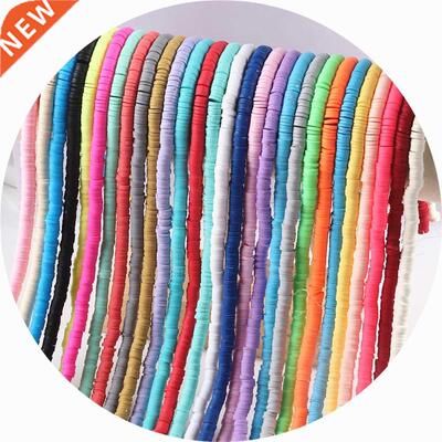 16Inch 6mm Flat Round Polymer Clay Beads Chip Disk Loose Spa