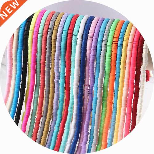 16Inch 6mm Flat Round Polymer Clay Beads Chip Disk Loose Spa