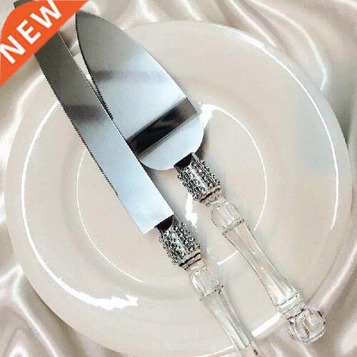 Hollow drill handle wedding Cake Knife Silver Cake Shovel