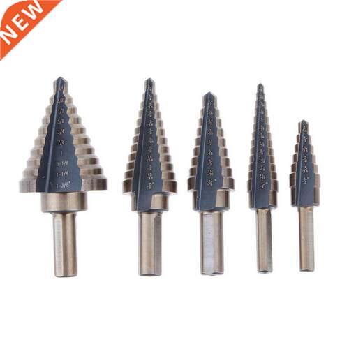 5pcs Step Drill Bits 1/4