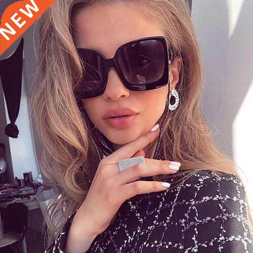 Square Oversized Sunglasses Women Vintage Luxury Sun Glasses