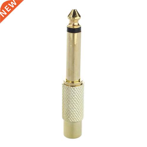 2pcs 6.5mm 1/4inch Male Mono Plug To RCA Female Audio Conne
