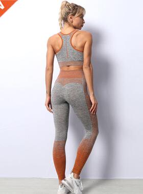 2/3Pcs Seamless Yoga Set Gym Fitness Clothing Women Yoga Sui