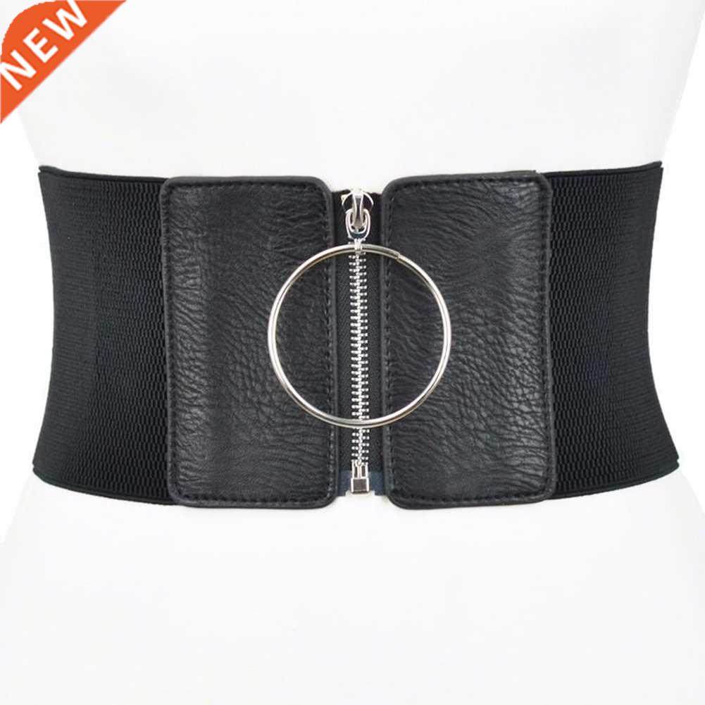 Korean Version Of The Ring Wild Black Zipper Ladies Super Wi