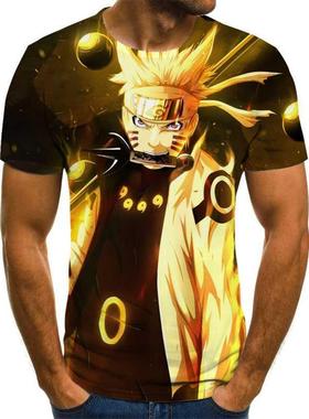 Cool Anime Harajuku Men's T-shirt Summer Fashion Cartoon T-s