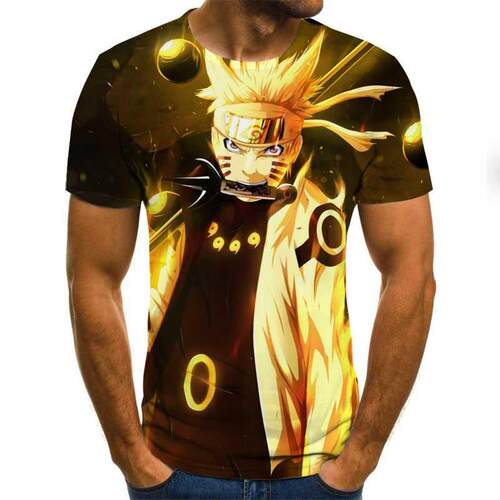 Cool Anime Harajuku Men's T-shirt Summer Fashion Cartoon T-s