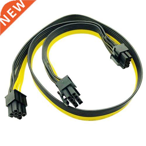 PCI-e PCI Express 6Pin Male To Dual 8Pin 2 Port Male Adapter