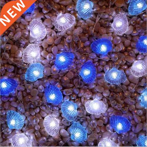 Crystal Seashell String Lights Cold White LED 40pcs Lights