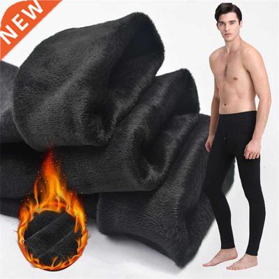 Thermal underwear for Men winter Long Johns thick Fleece leg